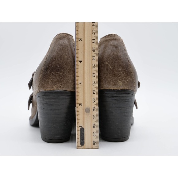 Born Booties Womens 8 Brown Leather Double Monk Strap Round Toe Ankle Boots - Picture 11 of 13